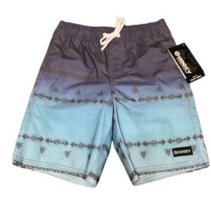 🌟NWT🌟 Hooey Youth Bigwake Blue/Teal Ombré Pattern Volley Board Shorts